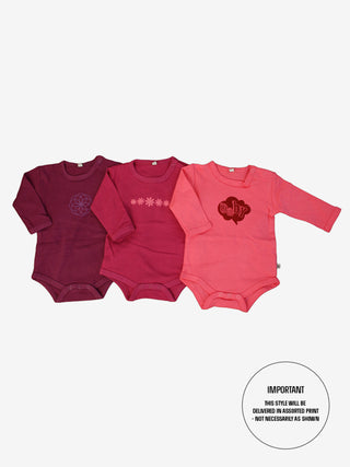 Pippi Body med lång ärm och fronttryck Rosa