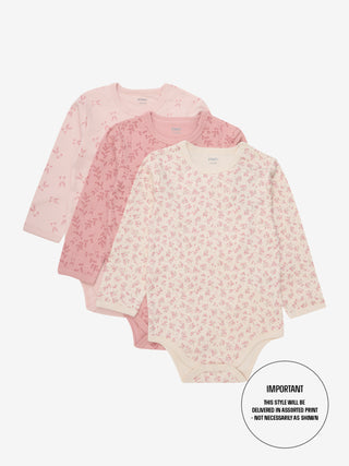 Pippi Body LS med all-over tryck Ligthrose