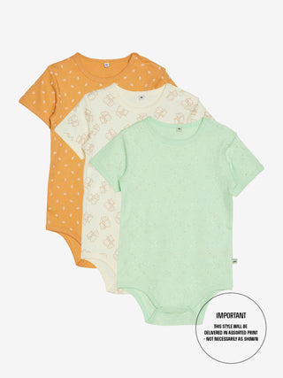 Pippi Kortärmade bodystrumpor med tryck Off-white