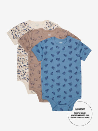 Pippi Kortärmad body med tryck Mörk marin