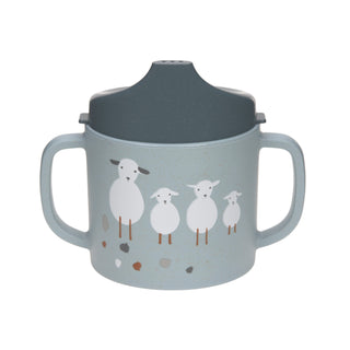 Lässig Pipmugg PP/Cellulose Tiny Farmer Sheep/Goose Blue