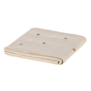 Lässig Stickad Filt 80x100, Beige