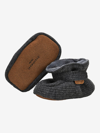 Enfant Babytofflor Mörkgrå melerad