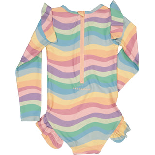 Geggamoja UV-Baddräkt lång arm Regnbåge
