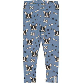 Geggamoja Leggings Bambu Bulldog Blå