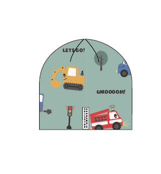 Geggamoja Mössa Bambu Traktor Grön