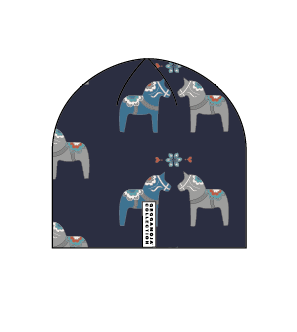 Geggamoja Mössa Bambu Dalahäst Navy