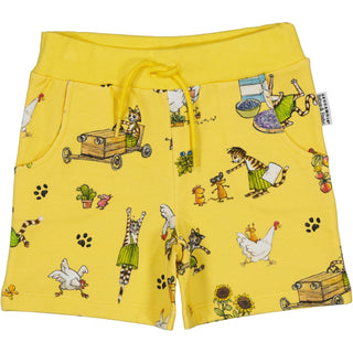Geggamoja Collegeshorts Pettson och Findus Gul
