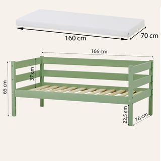 Hoppekids ECO Comfort Juniorsäng 70x160 cm, Pale Green