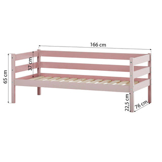 Hoppekids ECO Comfort Juniorsäng 70x160 cm, Pale Rose