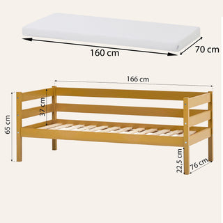 Hoppekids ECO Comfort Juniorsäng 70x160 cm, Autumn Yellow