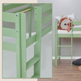 Hoppekids ECO Comfort Halvhöjd Säng 70x160 cm, Pale Green