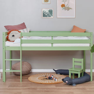 Hoppekids ECO Comfort Halvhöjd Säng 90x200 cm, Pale Green