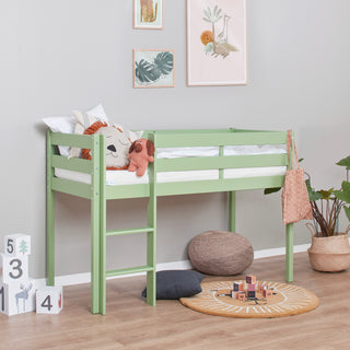 Hoppekids ECO Comfort Halvhöjd Säng 70x160 cm, Pale Green