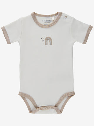 Fixoni Body med kort ärm och tryck Sand Melange