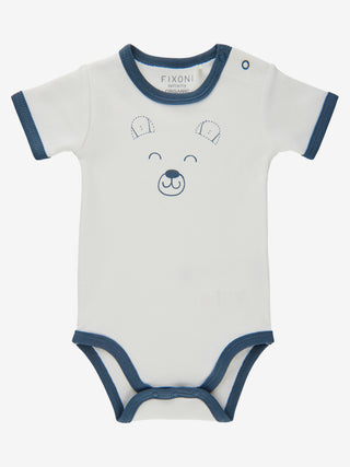 Fixoni Kortärmad body med tryck Kina blå