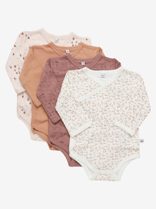 Pippi Omlottbody med tryck (4-pack) Burlwood