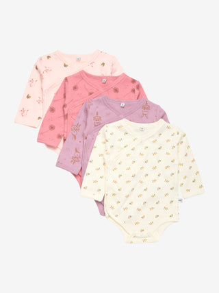 Pippi Body Omlott AO-mönstrad (4-pack) Dusty Rose