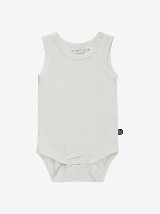 Minymo Ärmlös body Vit