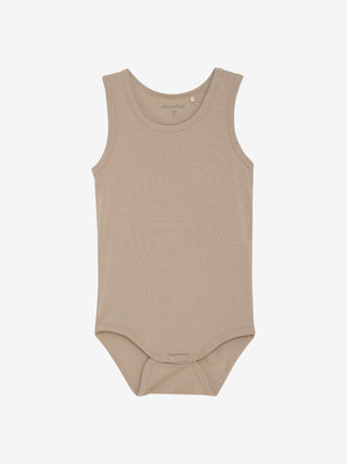 Minymo Ärmlös body Taupe helt enkelt