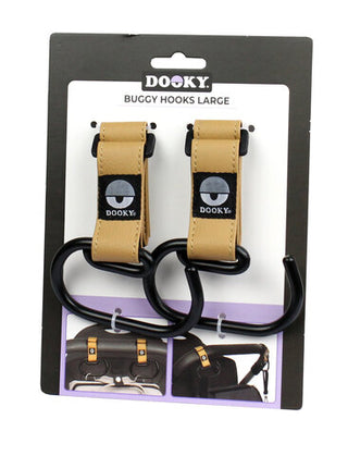 Dooky Barnvagnskrok Buggy Hook Large 2pcs Beige