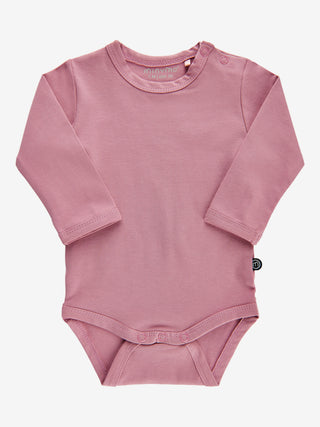 Minymo Långärmad body - enfärgad Ros