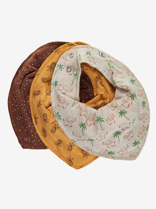 Pippi Bandanahaklapp Uni -AOP (3-pack) Sköldpaddsskal