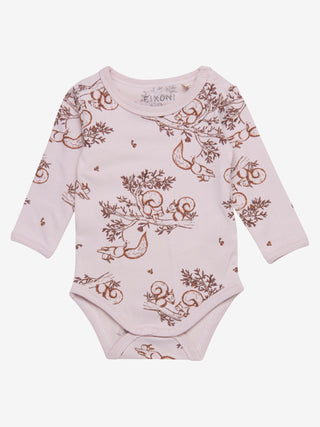 Fixoni Body med långa ärmar och all-over-tryck Dämpad Violet