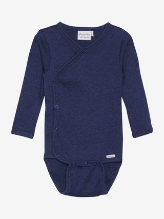 Minymo Omlottbody LS Rib Mörk marin