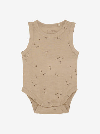 Fixoni Ärmlös body Ljus Taupe