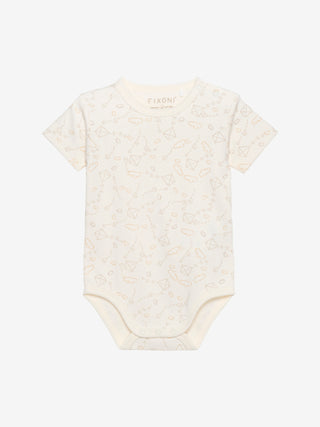 Fixoni Kortärmad body med all-over-tryck Marshmallow