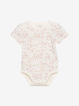 Fixoni Kortärmad body med all-over-tryck Misty Rose