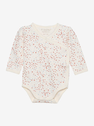 Fixoni Omlottbody med långa ärmar och all-over-tryck Misty Rose