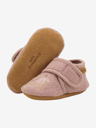 Enfant Ulltofflor med broderi Bark