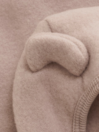 Huttelihut Jacka med öron i ullfleece Mahogny ros