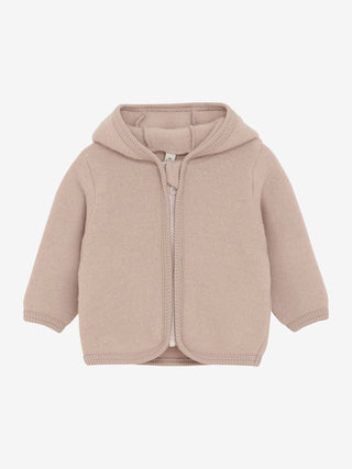 Huttelihut Jacka i ullfleece Mahogny ros