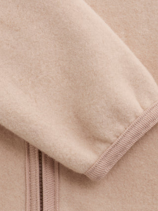 Huttelihut Jacka i ullfleece Mahogny ros