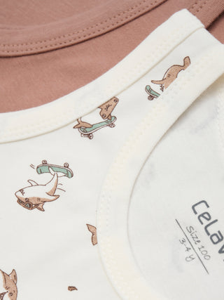 Celavi Undertröja 2-pack Bäverpäls