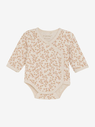 Fixoni Omslagsbody Långärmad AOP Blek Mauve