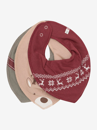 Pippi Bandanahaklapp Uni -AOP (3-pack) Nya Maroon