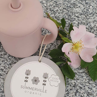 Summerville Mugg med Sugrör Silikon Pale Mauve