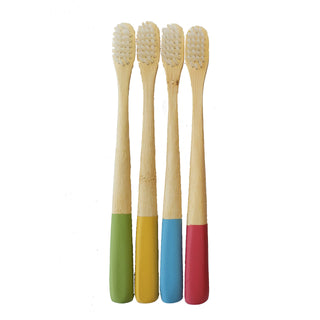 Summerville Barntandborstar Bambu Mixade Färger 4-Pack