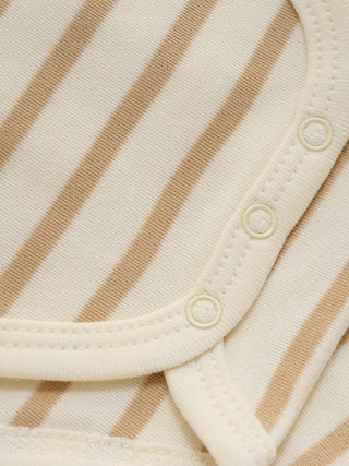 Fixoni Body långärmad med randigt mönster Sesam