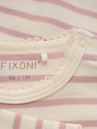 Fixoni Body Långärmad med Randigt Mönster Skugggrå