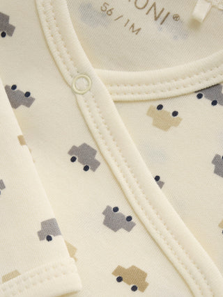 Fixoni Omlottbody med långa ärmar och heltäckande tryck Väderflöjel