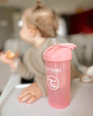 Twistshake Straw Cup 360 ml 6+ mån, Rosa