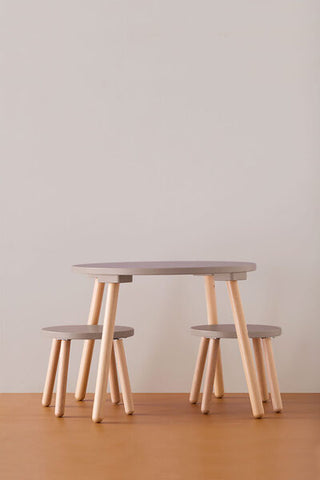 Kids Concept Bord och pallar ljusbrun