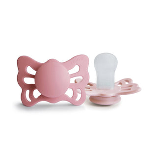 Frigg Butterfly Anatomisk Silikon 2-Pack Cedar/Baby Pink 0-8 Mån