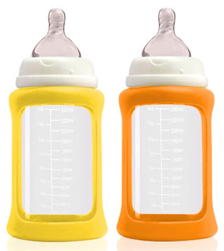 Cherub Baby Flaska 240 Orange/Gul 2-pack