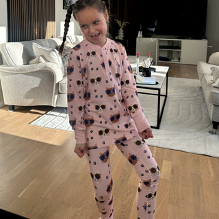 Geggamoja Leggings Bambu Cool Cats Rosa